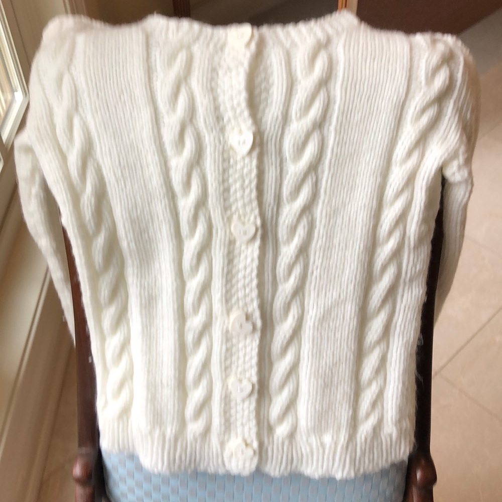 Creamy White Wool Sweater &  Tam